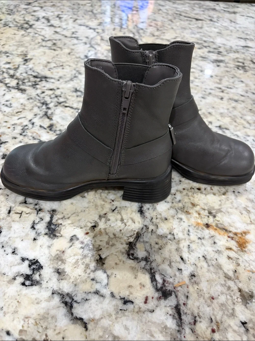 Steve Madden Sz1 Kids Gray Leather Ankle Boots